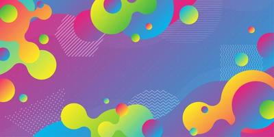 Bright multicolor overlapping gradient geometric shapes  vector