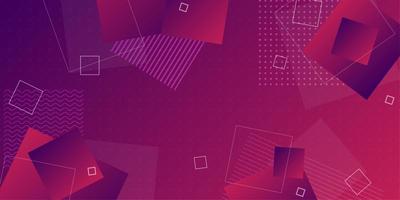 Dark purple red gradient background with overlapping geometric shapes  vector