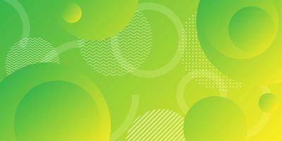 Neon yellow green gradient background with overlapping round shapes  vector