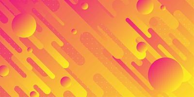 Bright orange red and yellow futuristic overlapping shapes  vector
