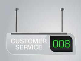 Customer service digital sign board vector