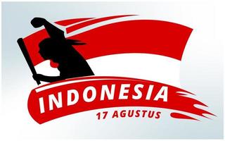 Fondo del día de la independencia de Indonesia vector