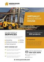 Construction Flyer Design template vector