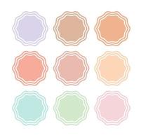 Instagram destaca historias insignias pastel vector
