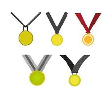 Conjunto de iconos de medallas vector