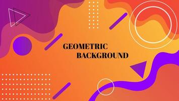 Orange geometric abstract wallpaper vector