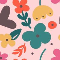 Abstract colorful flower pattern with modern shapes