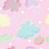 Abstract modern shapes pattern with pastel colors