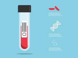 blood test with tube  vector