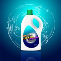 Dishwashing detergent cleaning packaging vector