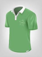 Green polo shirt mock up