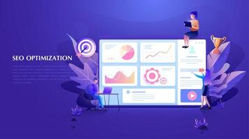 Modern flat design SEO Optimization concept SEO vector