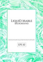Green liquid marble background  vector