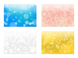 Conjunto de fondos coloridos bokeh vector