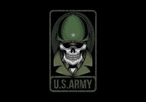 Skull U.S Army illustration vector