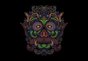 Colorful Sugar Skull decoration vector