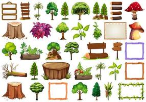 Set of ornamental plant vector