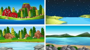 Set of different backgrounds vector