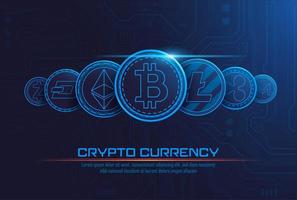 Cryptocurrency concept background  vector