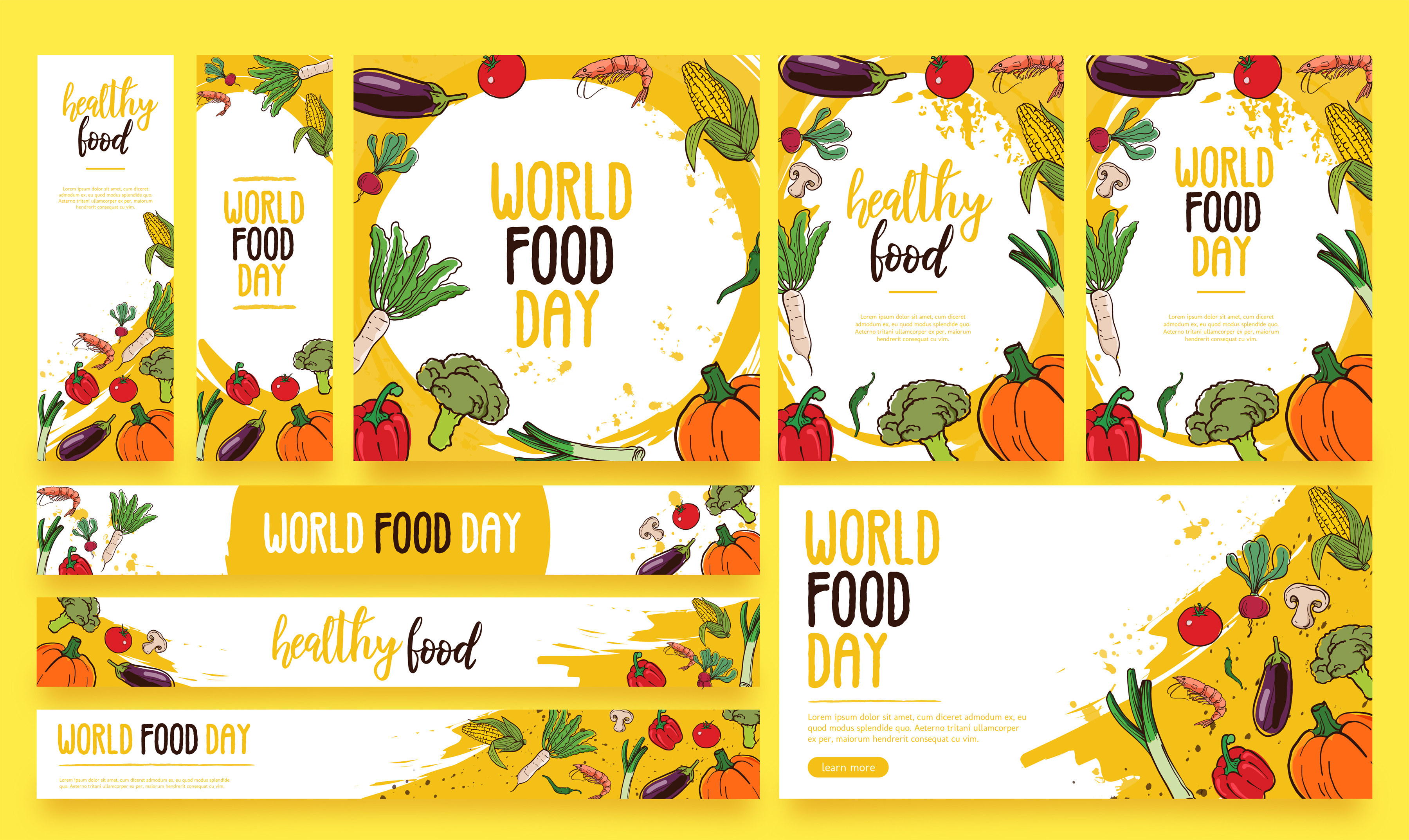 Food Banner Vector Pack Download Free Vectors Clipart Graphics