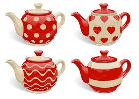 Teapot set vector
