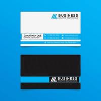 Modern business card cyan color template vector