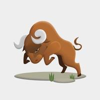Angry Bull Cartoon vector