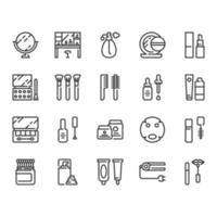 Conjunto de iconos de cosméticos vector