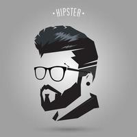hipster hair cut vector