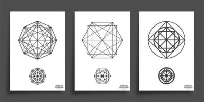 Set of minimal geometric shapes vector