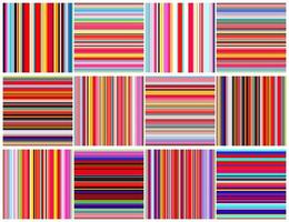 Set of color lines seamless pattern vector