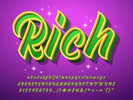 Rich Text Effect With Glitter Particle vector