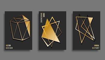 Abstract cover template design set. Vector illustration.