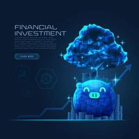 Concept art of financial growth vector