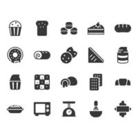 Bakery icon set vector