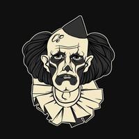 Sad Clown Halloween  vector