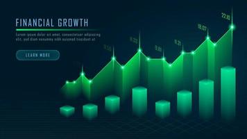 Stock market or forex trading graph in graphic concept vector