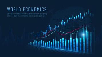 Concepto de gráfico bursátil o forex vector