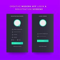 Dark Background App Design vector