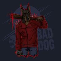 Bad Dog Doberman vector