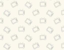 Retro tv icon pattern vector