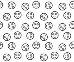 Smiling emoticons pattern vector