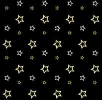 Yellows start on black pattern vector