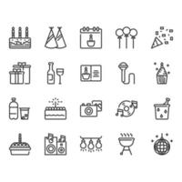 Birthday and Party icon set