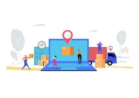 Online delivery service concept vector