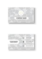 Elegant business card template with stone pattern vector