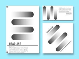 Set of printed products templates. Minimal geometric design background vector