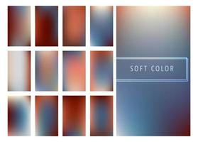 Set of soft color gradients background vector