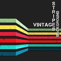 Vintage vector background with grunge colorful stripes