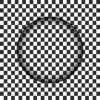 Transparent circle hole with blurred edge. Vector illustration
